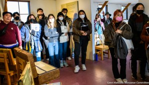 Former Manzanar incarceree and Manzanar Committee member Pat Sakamoto (not pictured) tells her mother’s heartbreaking story of how her family was torn apart by the infamous ”Loyalty Questionnaire” in Manzanar’s Block 14 demonstration barracks,